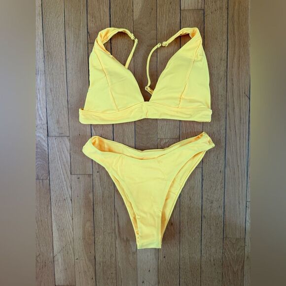 MIKETAI Yellow Bikini Set, NWOT - Picture 4 of 7